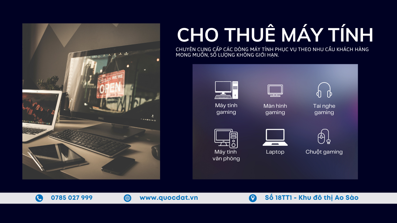 Cần thuê máy tính? Quốc Đạt Computer cho thuê máy tính là giải pháp tối ưu!