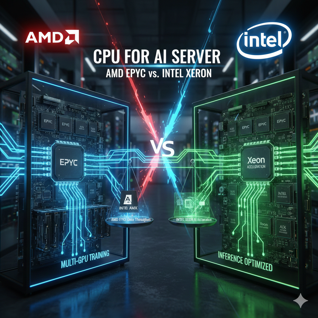 CPU Cho AI Server: AMD EPYC Hay Intel Xeon Tốt Hơn?