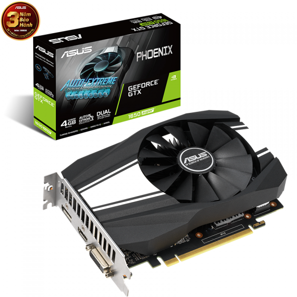 Card màn hình ASUS PH GTX 1650 Super-4G (4GB GDDR6, 128-bit, DVI+HDMI+DP)