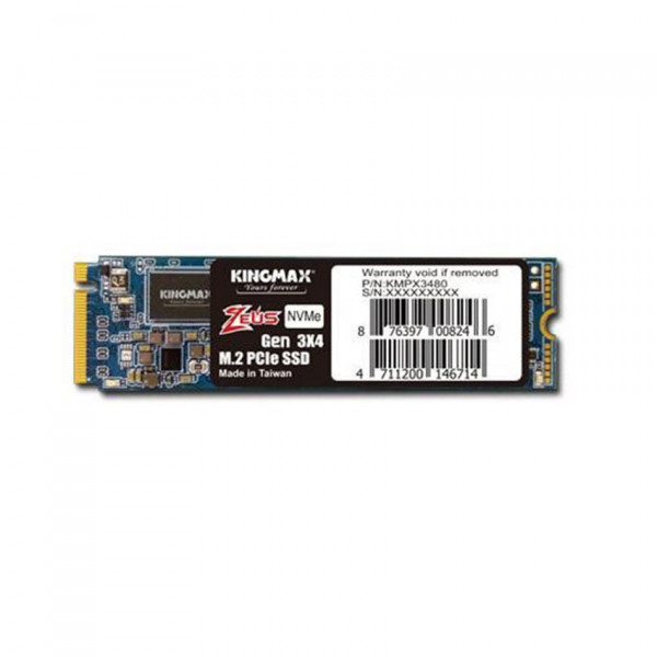 Ổ cứng SSD Kingmax Zeus PX3480 512GB M.2 2280 PCIe NVMe Gen 3x4 (Đọc 3300MB/s - Ghi 1950MB/s)