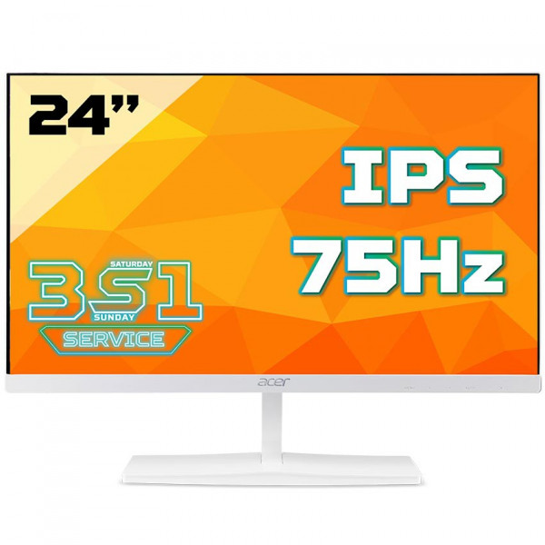 Màn hình Acer ED245QA (23.6inch/FHD/IPS/75Hz/4ms//250nits/HDMI+VGA/màu trắng)