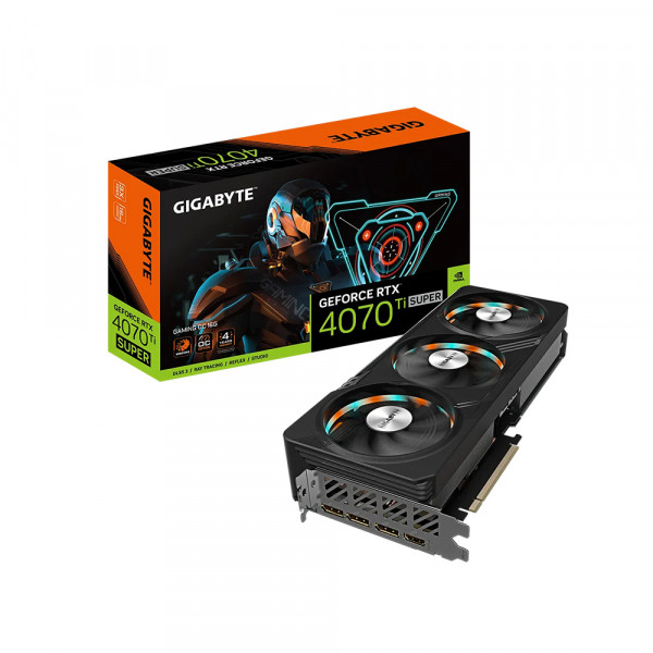 Card màn hình VGA GIGABYTE GeForce RTX 4070 Ti SUPER GAMING OC 16G (GV-N407TSGAMING OC-16GD)