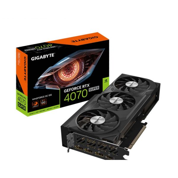 Card màn hình Gigabyte GeForce RTX 4070 SUPER WINDFORCE OC 12G (GV-N407SWF3OC-12GD)