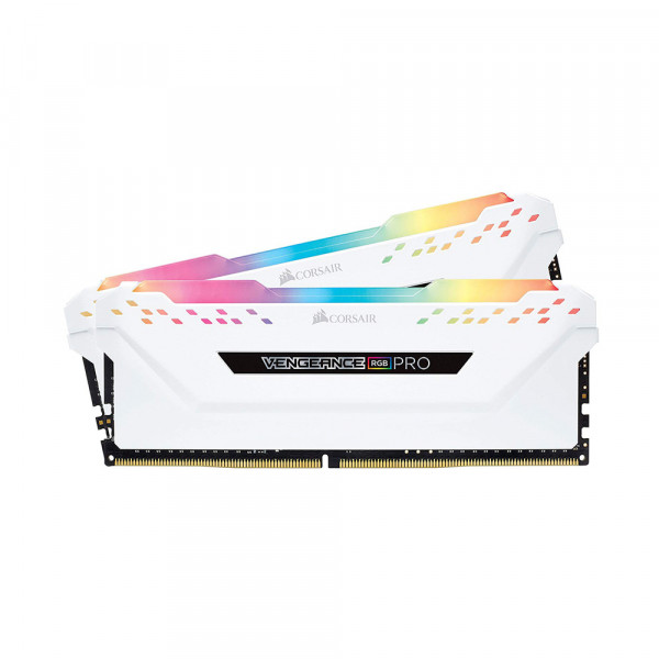 Ram Desktop Corsair Vengeance PRO RGB White (CMW16GX4M2E3200C16W) 16GB (2x8GB) DDR4 3200MHz
