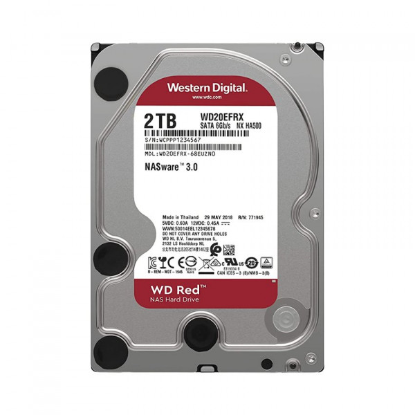 Ổ cứng HDD WD 2TB Red 3.5 inch, 5400RPM, SATA, 256MB Cache (WD20EFAX)