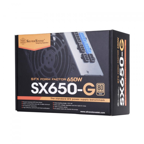 Nguồn SilverStone SFX SST SX650 G 650W (80 Plus Gold/Full Modular/Màu Đen)